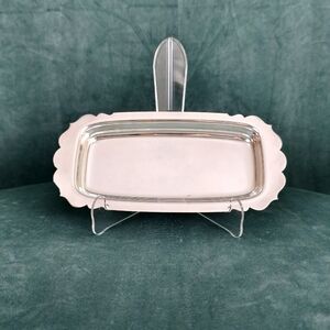 Vintage Elegant Silver Plated Butter Dish